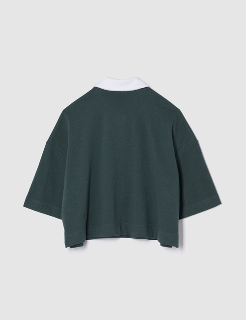 Organic Cotton VintageSoft Heavyweight Cropped Polo Shirt