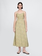 Linen-Blend Maxi Slip Dress
