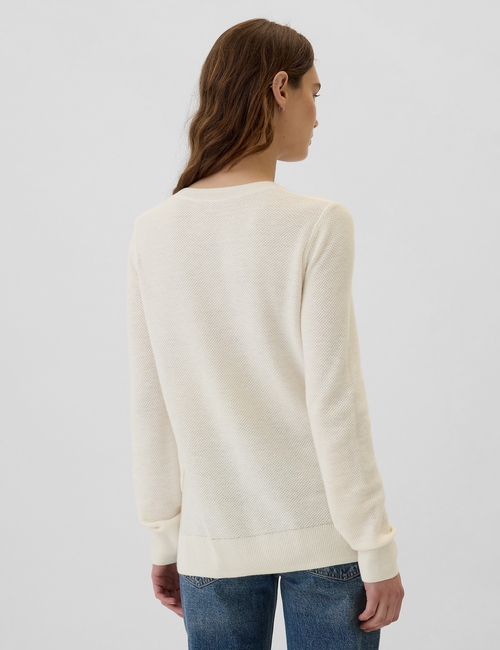 Textured Crewneck Sweater