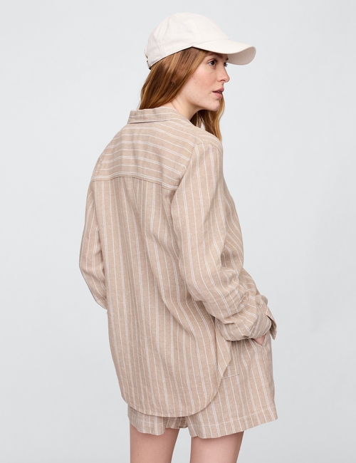Linen-Blend Easy Shirt