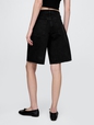 11"  Mid Rise Longline Denim Shorts