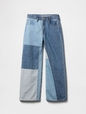 Kids Low Rise Stride Patchwork Jeans