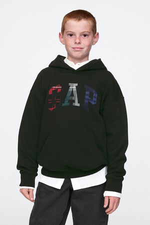 Kids Vintage Soft Textured Logo Hoodie