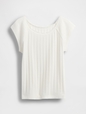 Kids Lace-Trim Pointelle T-Shirt