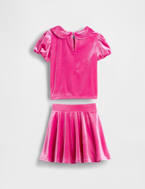 NOV VELOUR BOW SKIRT SET