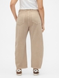 Mid Rise Twill Barrel Pants