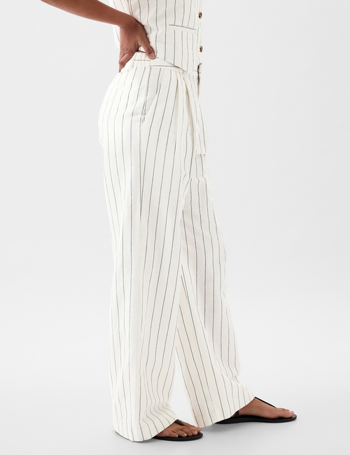 365 High Rise Linen-Cotton Trousers