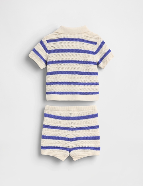 Baby Crochet Polo Outfit Set