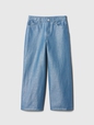 Kids Shine High Rise Wide-Leg Ankle Jeans
