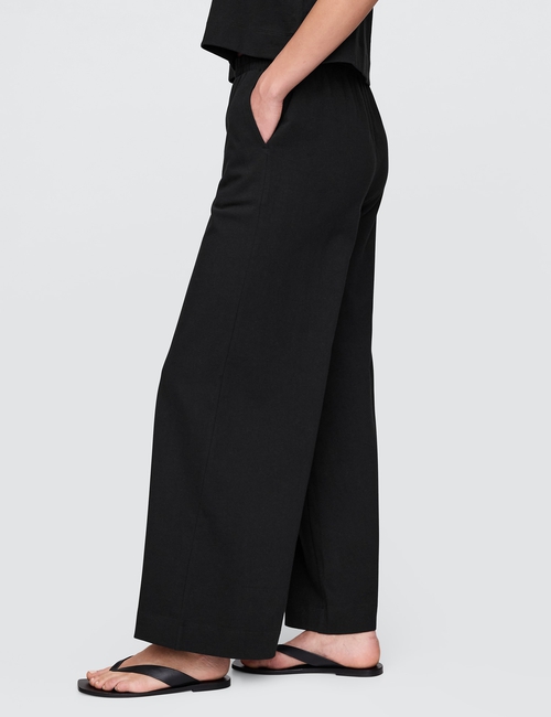 Organic Cotton Heavyweight Cropped Wide-Leg Pants