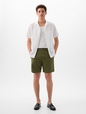 8" Linen-Cotton Shorts