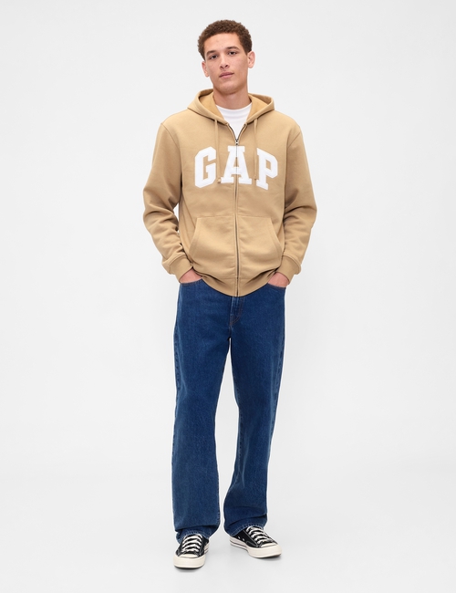 Relaxed Gap Logo Zip Hoodie