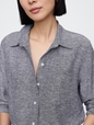 Linen-Blend Easy Shirt