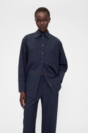 GAP STUDIO TROPICAL WOOL BIG SHIRT