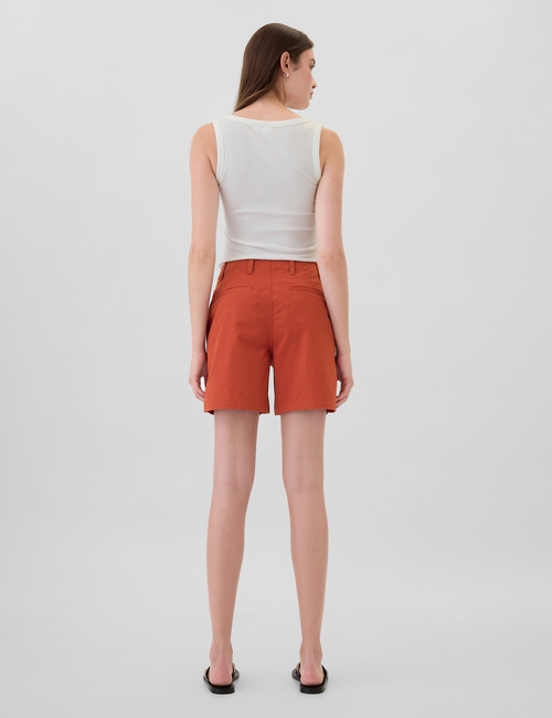 5" Mid Rise Downtown Khaki Shorts