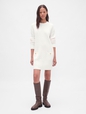 CashSoft Cable-Knit Mini Sweater Dress