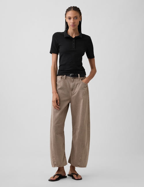 Ribbed Polo Shirt