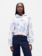 VintageSoft Crop Logo Hoodie