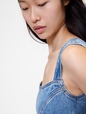 GAP STUDIO SEAMED DENIM BACK ZIP DRESS