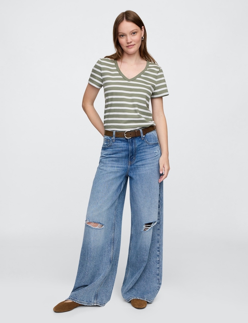 Favorite Stripe V-Neck T-Shirt