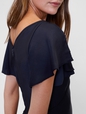 GAP STUDIO WASH FLUTER SLEEVE MIDI DRESS