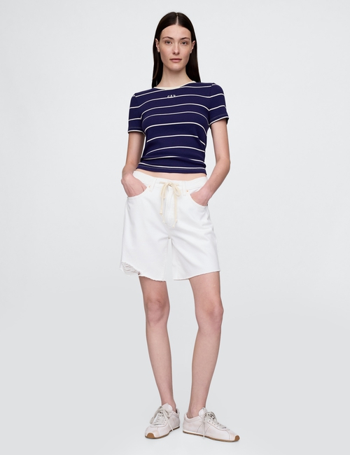 Modern Cropped Logo T-Shirt