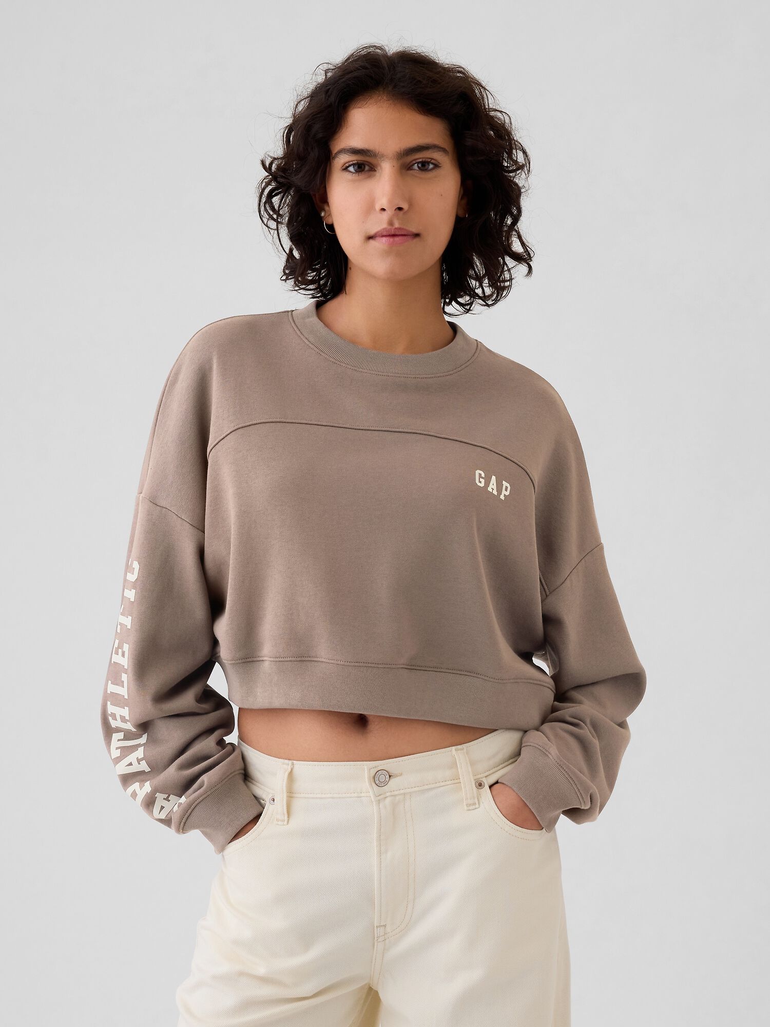 Soft cropped sweatshirt on sale