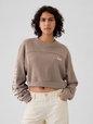 Vintage Soft Cropped Gap Logo Sweatshirt