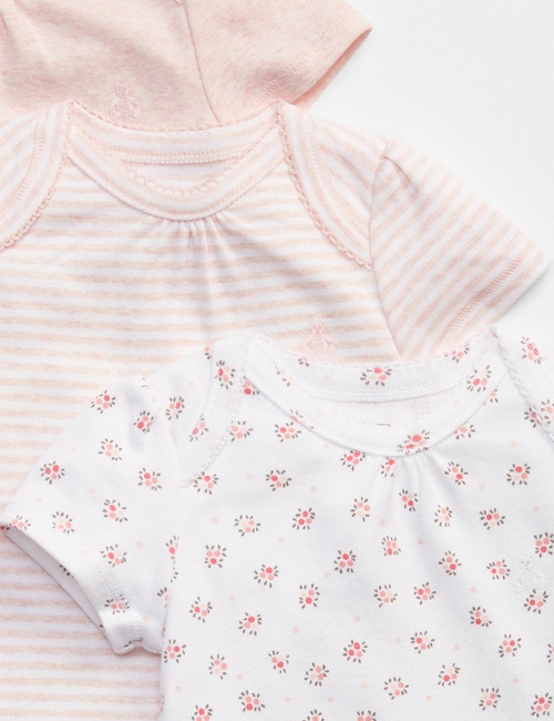 Baby First Favorite Floral Short Sleeve Bodysuit (3-Pack)