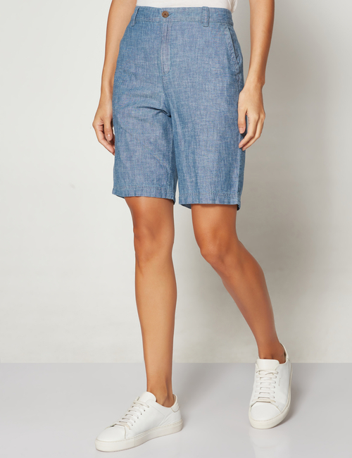 9" Chambray Bermuda Shorts