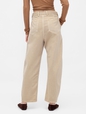 Mid Rise Twill Barrel Pants