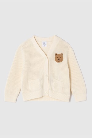 babyGap Shaker-Stitch Bear Cardigan