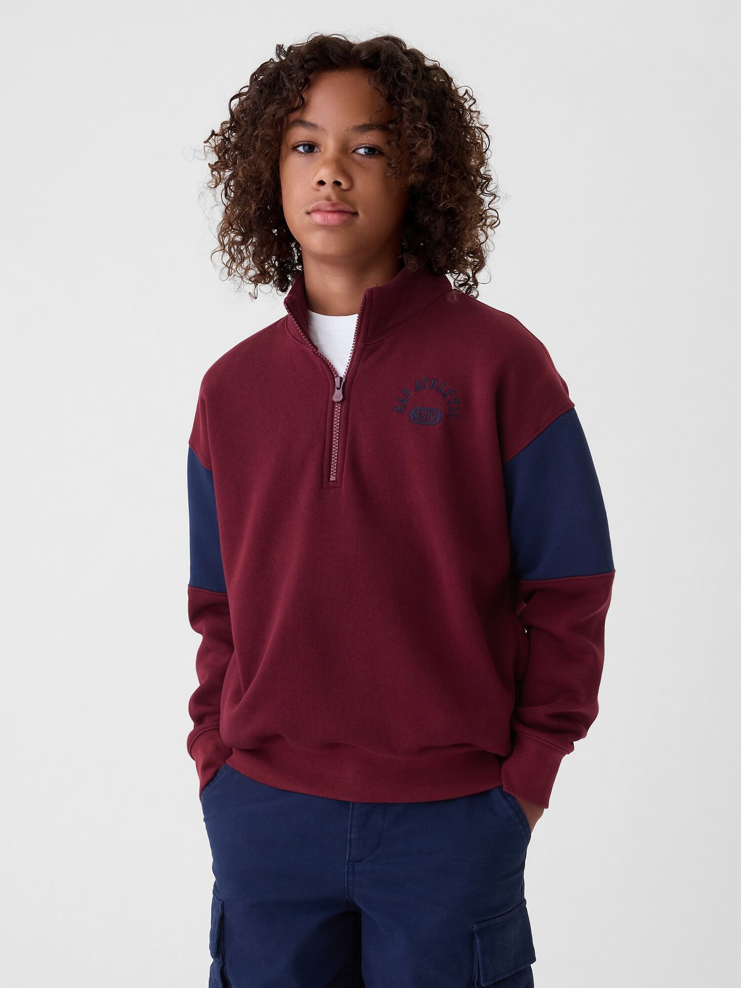 Youth half zip pullover deals