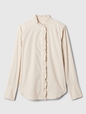 Classic Poplin Ruffle Shirt