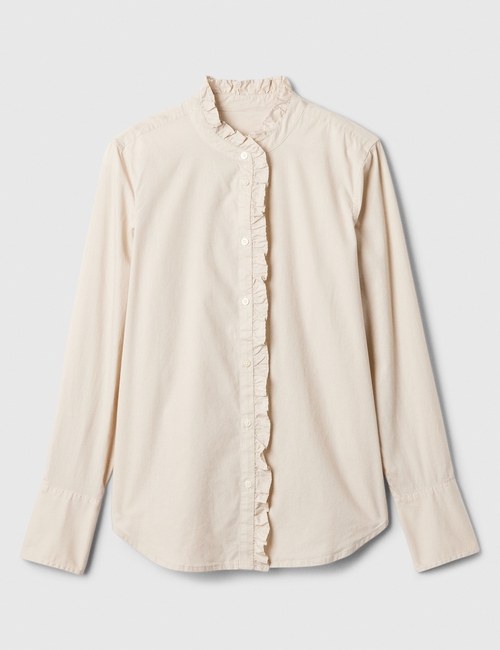 Classic Poplin Ruffle Shirt