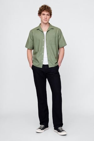 Linen-Cotton Khakis