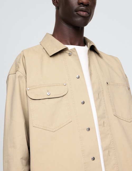 Twill Utility Shirt Jacket
