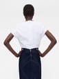 GAP STUDIO SHORT SLEEVE WOVEN SHIRT BODYSUIT