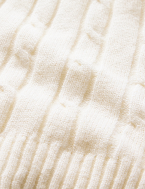 Kids CashSoft Cable-Knit Sweater Hoodie