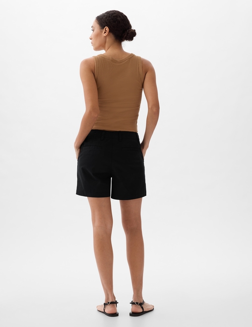 5" Mid Rise Downtown Khaki Shorts