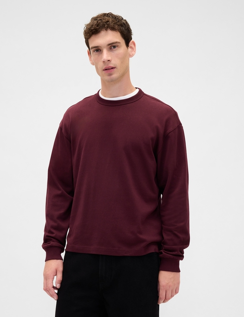 LS HVY CROP TEE
