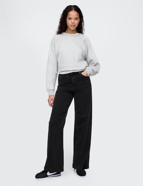 Curvy High Rise Stride Wide-Leg Jeans
