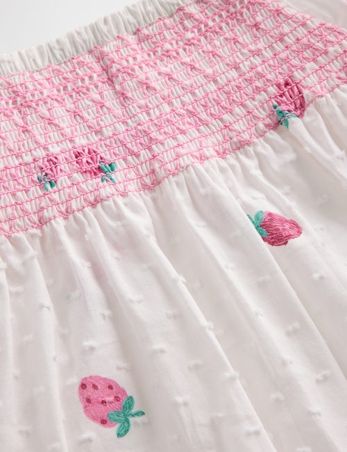 Baby Smocked Strawberry Outfit Set