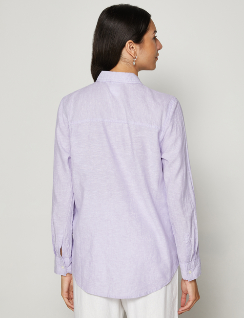 Linen-Blend Easy Shirt
