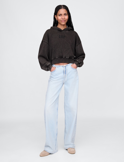 VintageSoft Arch Logo Cropped Hoodie