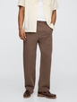 Linen-Cotton '90s Loose Pleated Khakis
