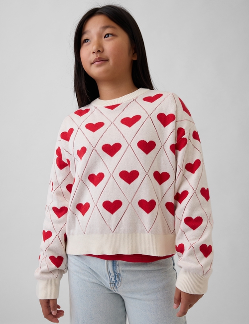 Kids Relaxed Graphic Crewneck Sweater