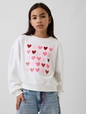 Kids Oversized Wedge Flippy-Sequin Graphic Sweatshirt