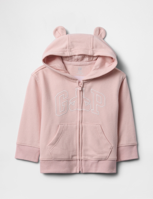 Baby Vintage Soft Bear Logo Zip Hoodie