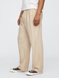 Linen-Cotton '90s Loose Pleated Khakis